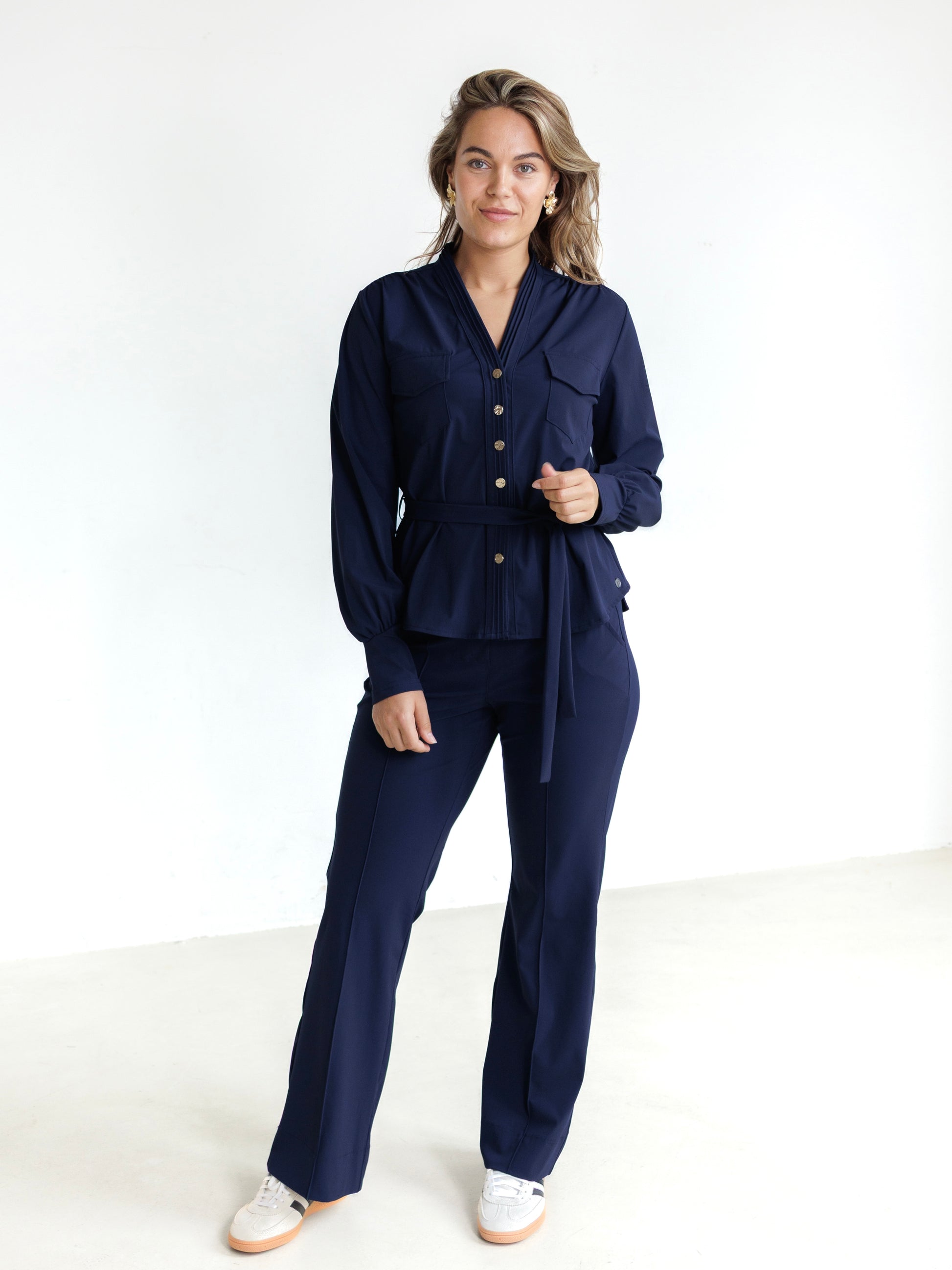 Travel Broek Fleur Navy - 2301 - Est Voilà