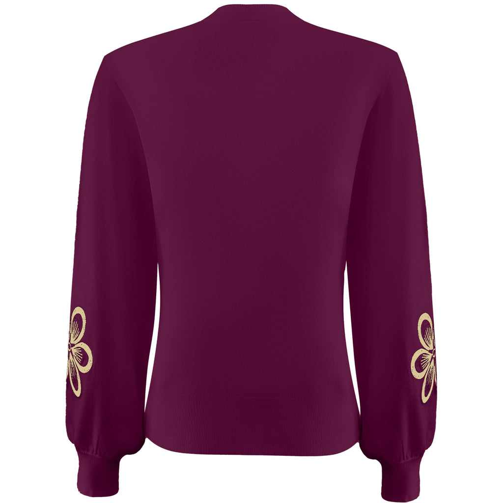 Triple Nine - Travel Trui Sophie Aubergine - 9004 - Peet kleding