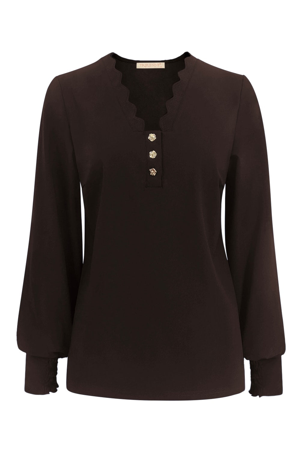 Travel Top Laura Donkerbruin - 6933 Top - Est Voilà