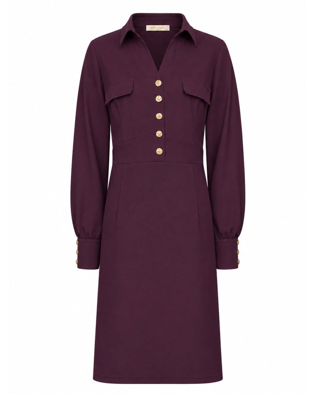 Triple Nine - Travel Jurk Melin Aubergine - 51810 Jurk - Est Voilà
