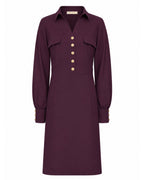 Triple Nine - Travel Jurk Melin Aubergine - 51810 Jurk - Est Voilà