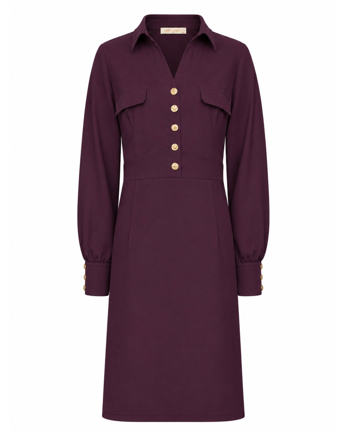 Triple Nine - Travel Jurk Melin Aubergine - 51810 Jurk - Est Voilà
