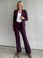 Triple Nine - Travel Broek Joy Aubergine - 3002 Broek - Est Voilà