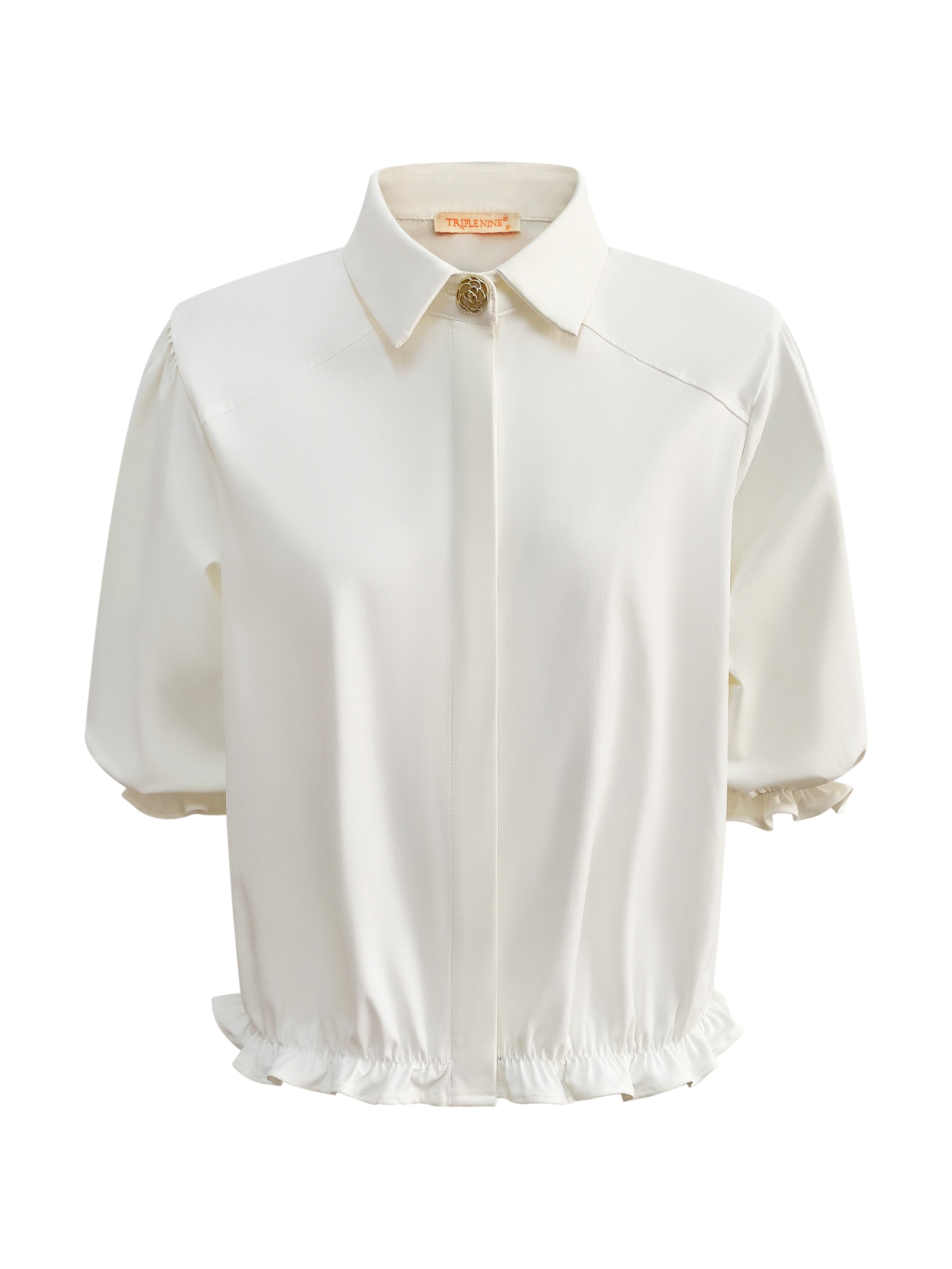 Triple Nine - Travel Blouse Dorée Wit - 5941 blouse - Est Voilà