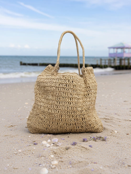 Est Voilà - Raffia Tas Beige Tassen - Est Voilà