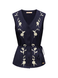 Triple Nine - Travel Blouse Isabelle Navy - 5938 blouse - Est Voilà