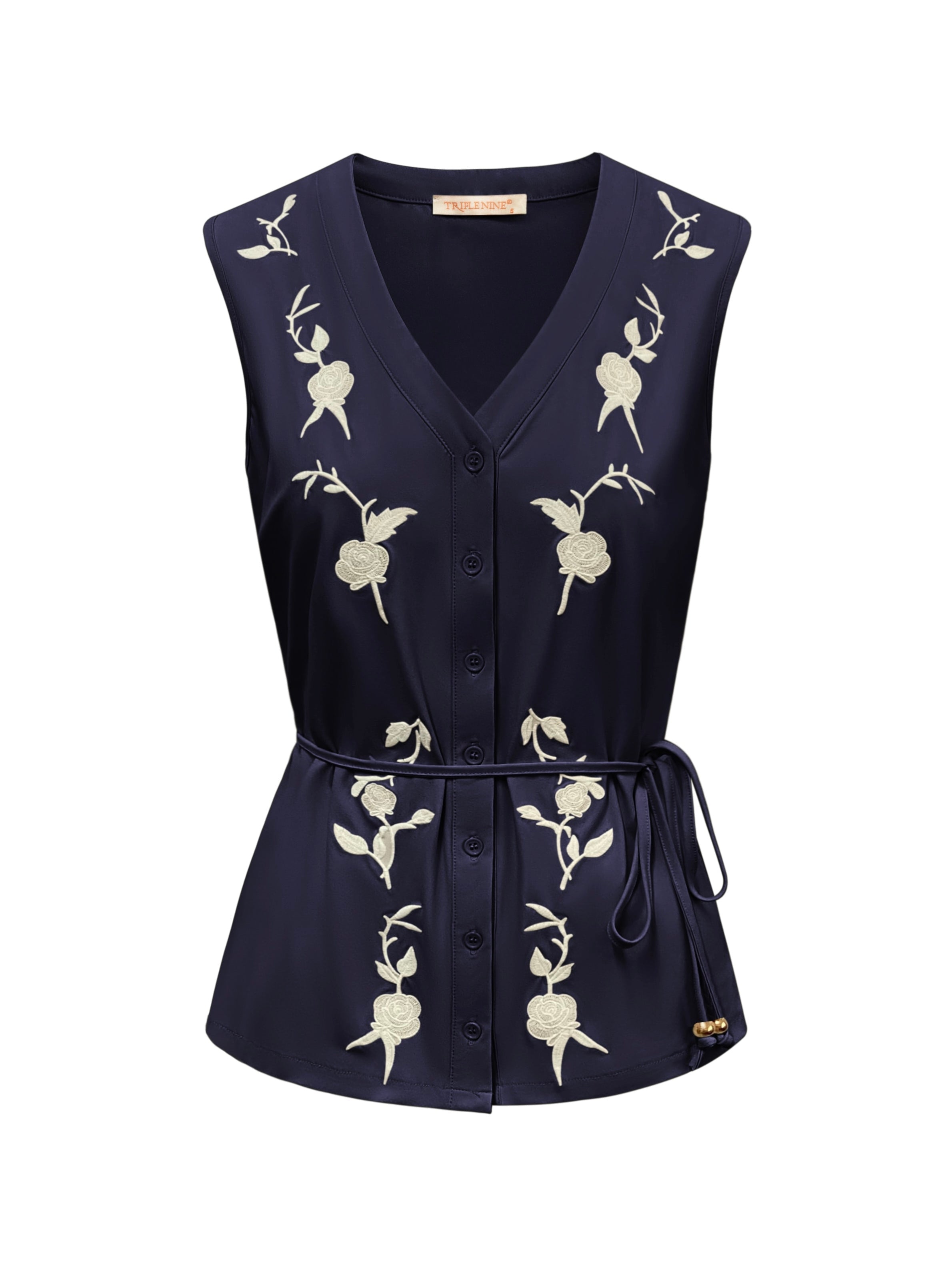 Triple Nine - Travel Blouse Isabelle Navy - 5938 blouse - Est Voilà
