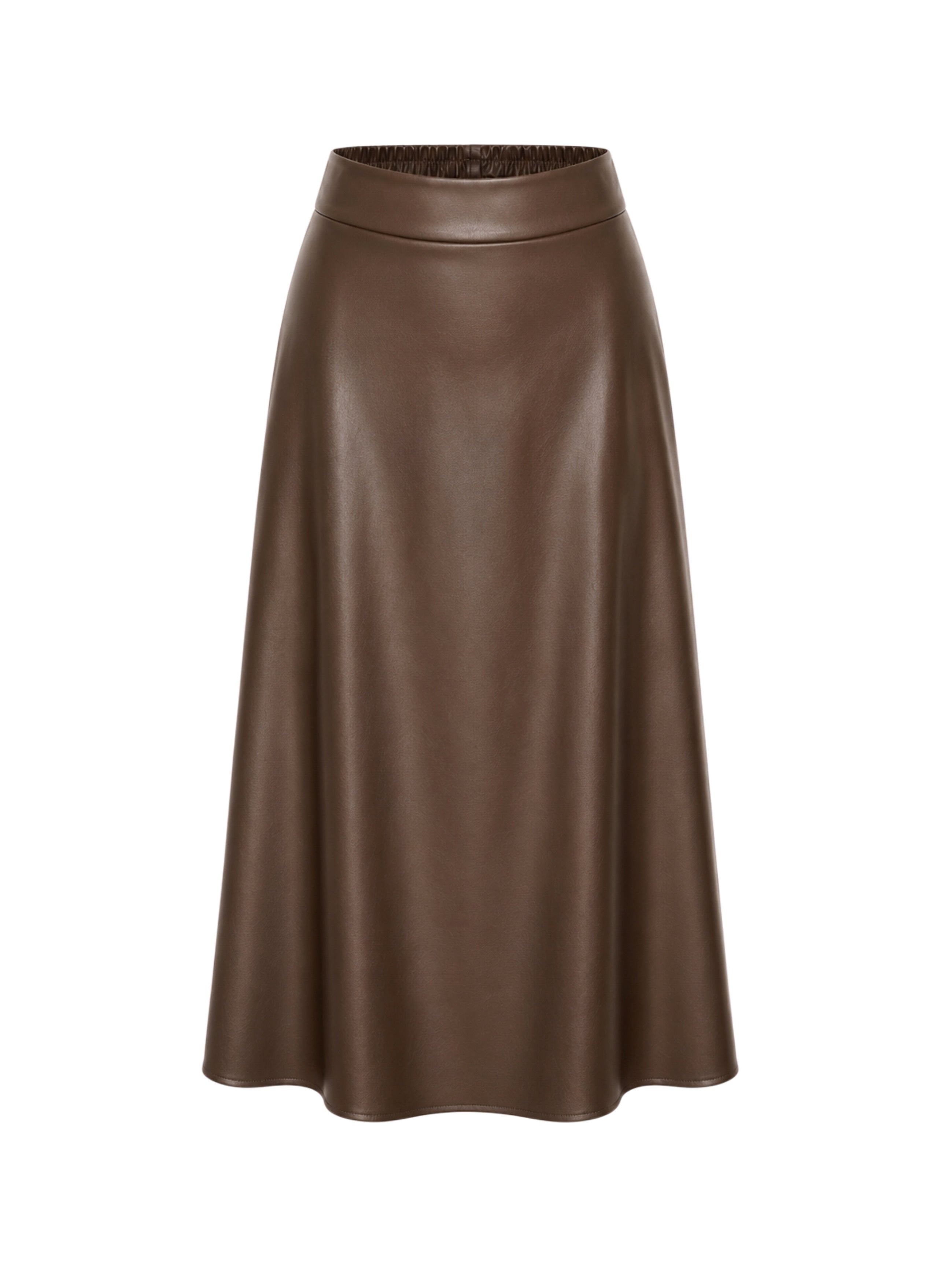 Est Voilà - Faux Leather Rok Maxime Donkerbruin