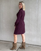 Triple Nine - Travel Jurk Melin Aubergine - 51810 Jurk - Est Voilà