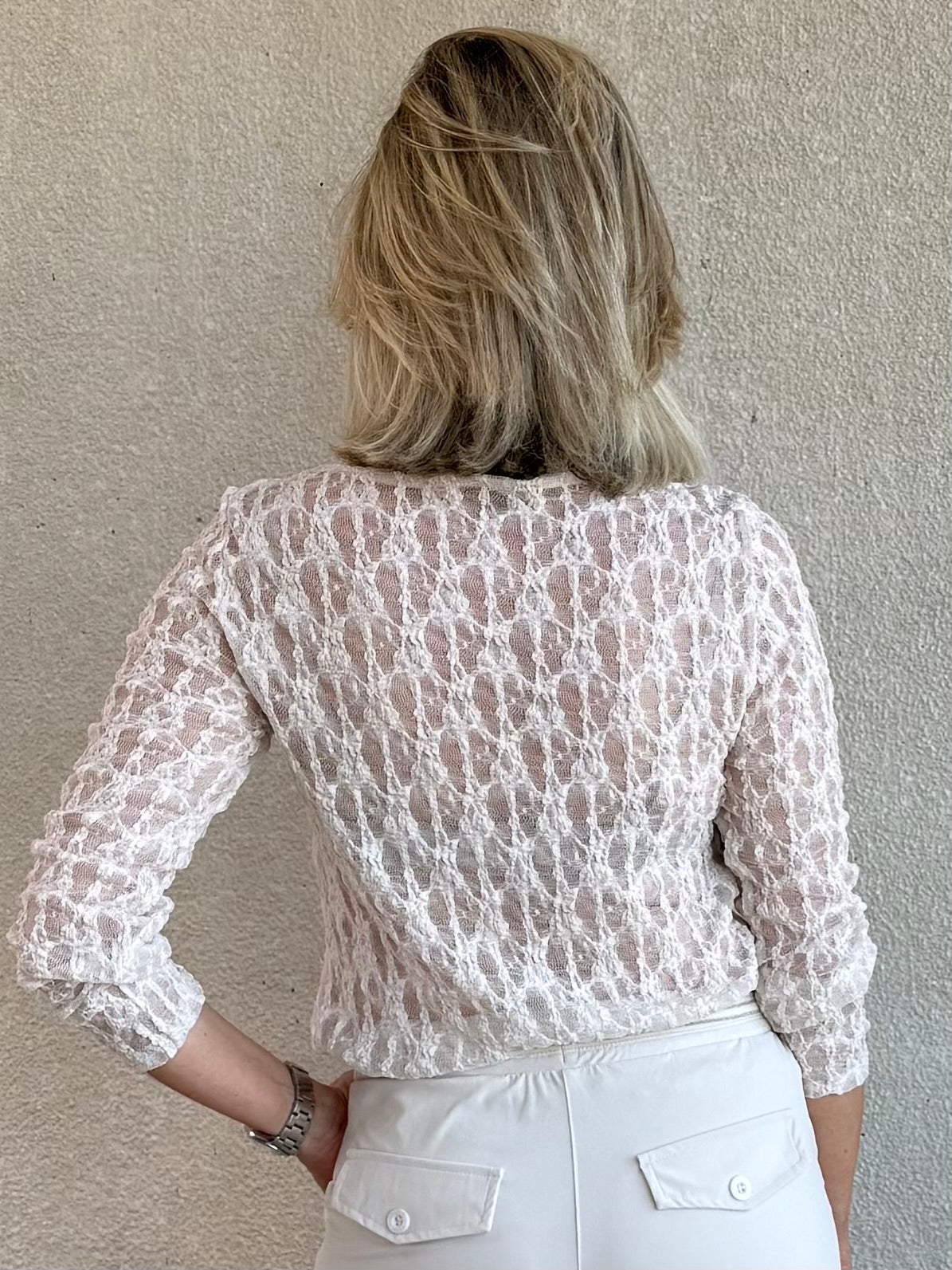 Triple Nine - Kanten Top Lucy Zand Top - Est Voilà