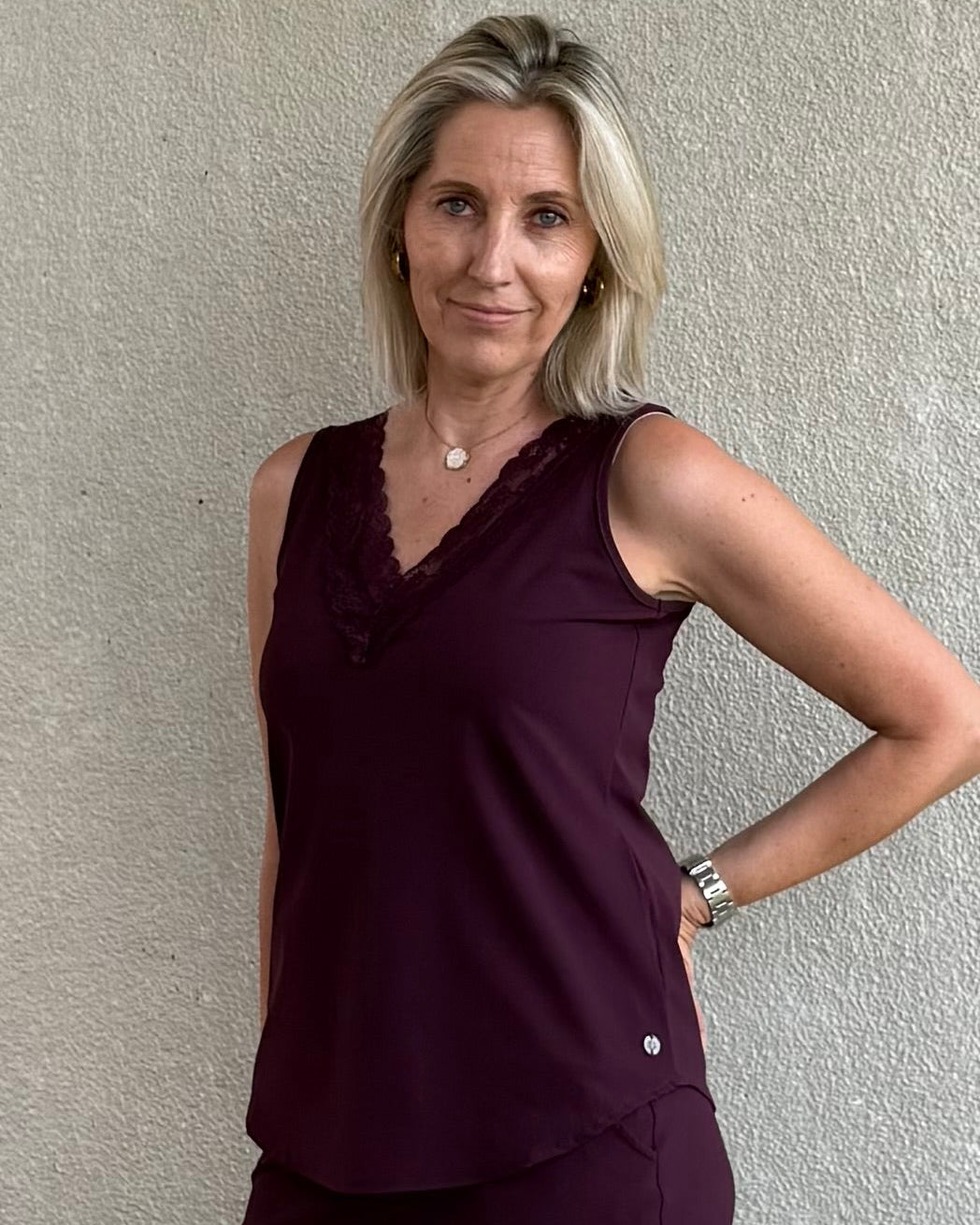 Triple Nine - Travel Top Marly Aubergine - 6913 Top - Est Voilà