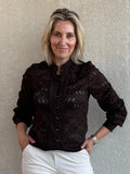Triple Nine - Lace Blouse Mandarin Zwart - 5946 Blouse - Est Voilà