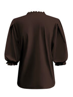 Triple Nine - Travel Blouse Juliette Donkerbruin - 5935 Blouse - Est Voilà