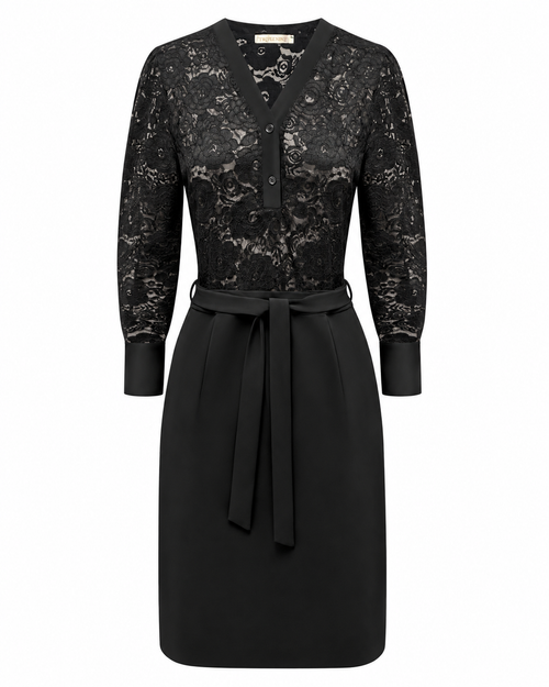 Triple Nine - Travel Jurk Lace Zwart - 51842 Jurk - Est Voilà