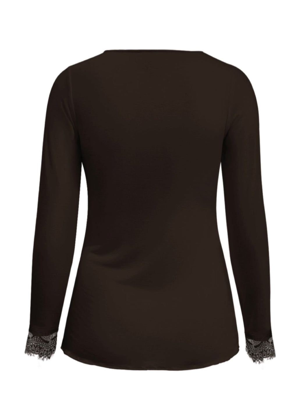 Triple Nine - Cashmere Top Lou Lou Donkerbruin - 9003 Shirt - Est Voilà