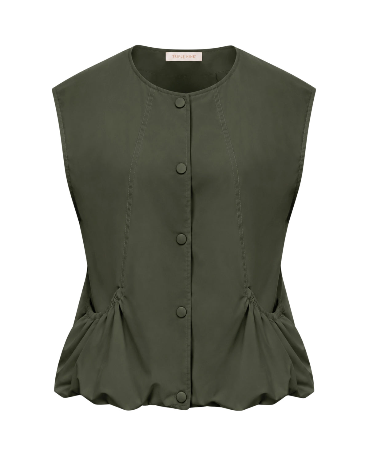 Triple Nine - Bodywarmer Bo Olijfgroen - 92428 jas - Est Voilà