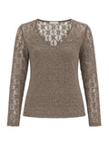 Triple Nine - Kanten Top Lucy Taupe Top - Est Voilà