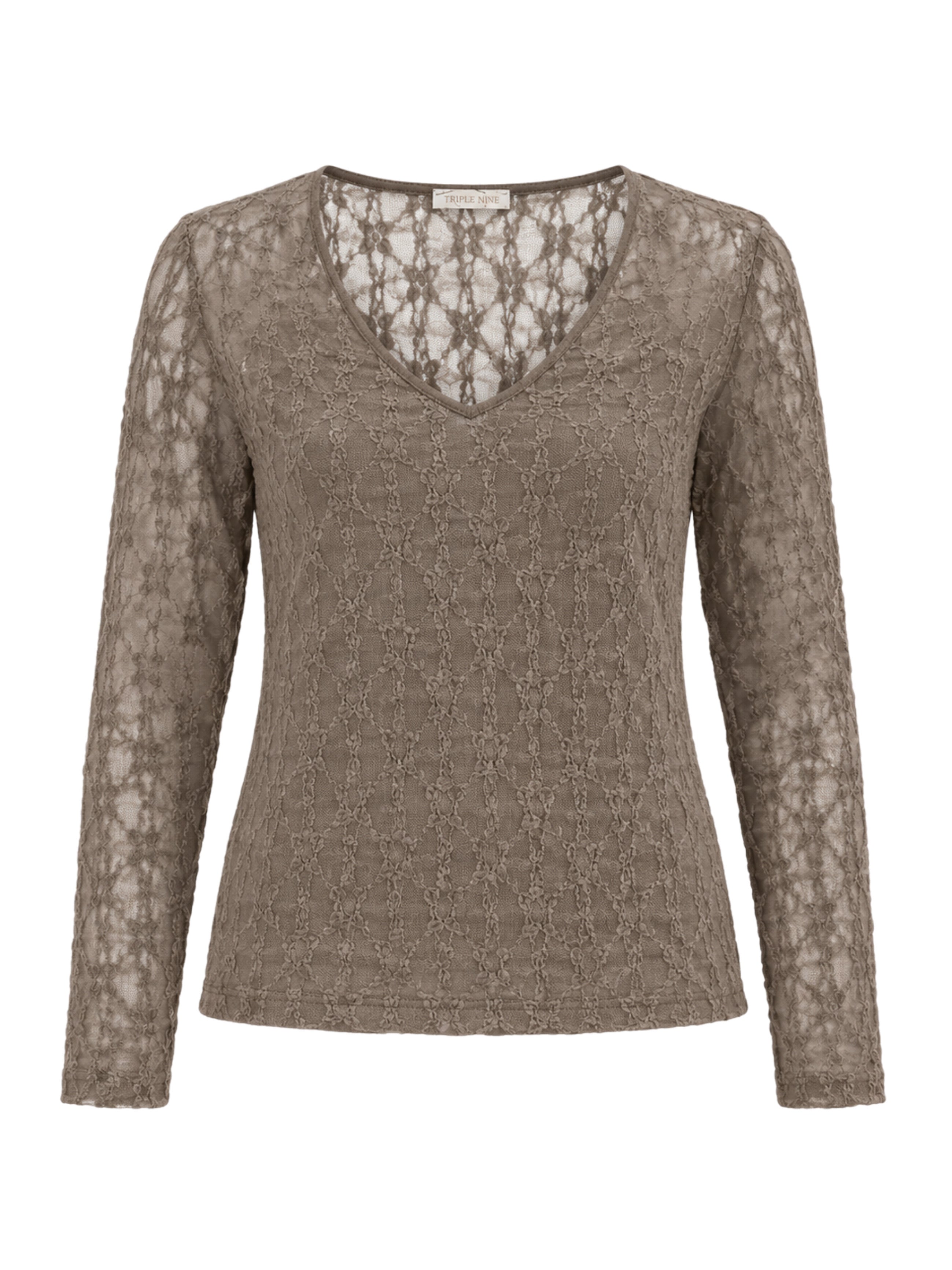 Triple Nine - Kanten Top Lucy Taupe Top - Est Voilà
