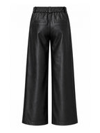 Est Voila - Faux Leather Wide Leg Zwart Broek - Est Voilà