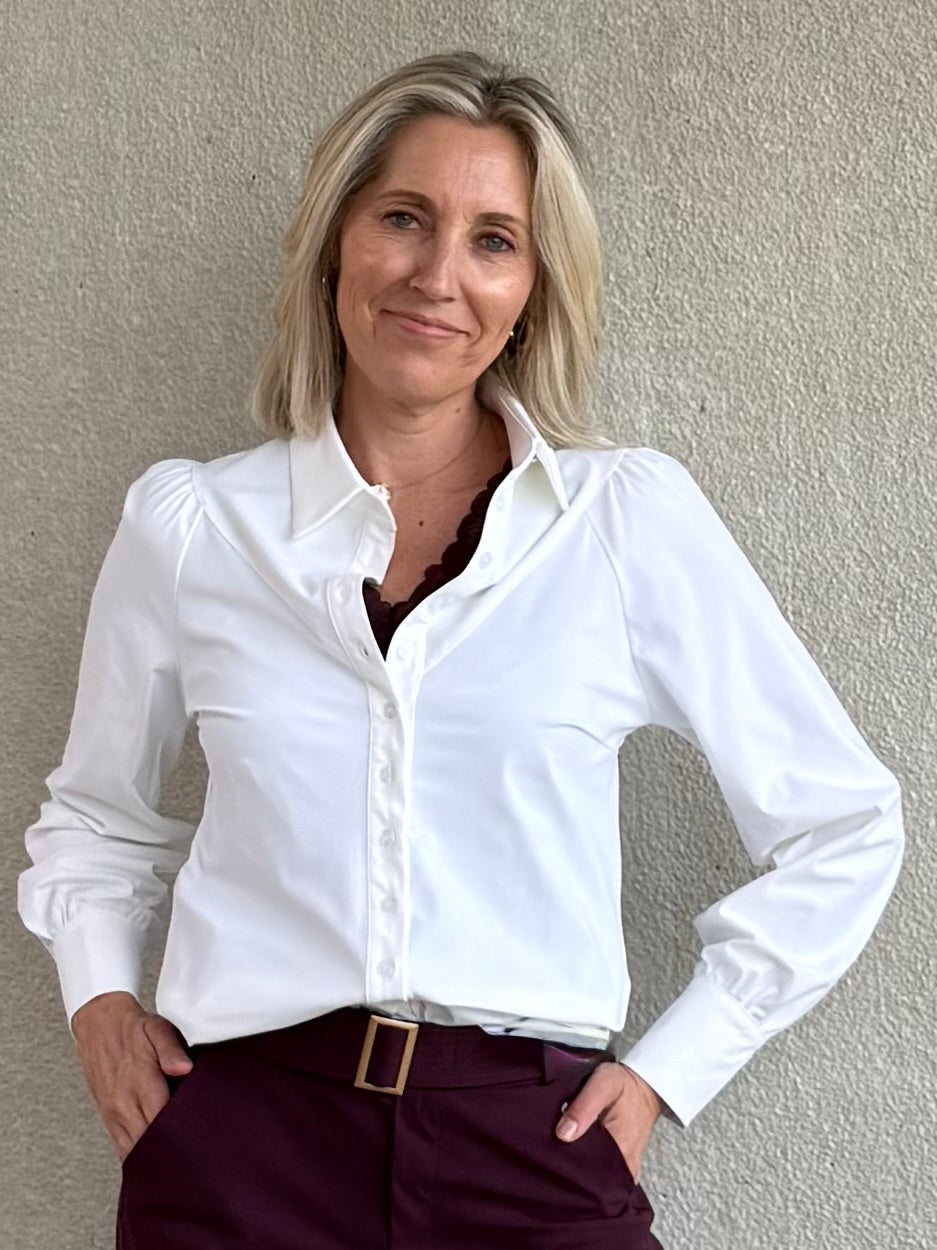 Triple Nine - Travel Blouse Moon Wit - 5919 Blouse - Est Voilà