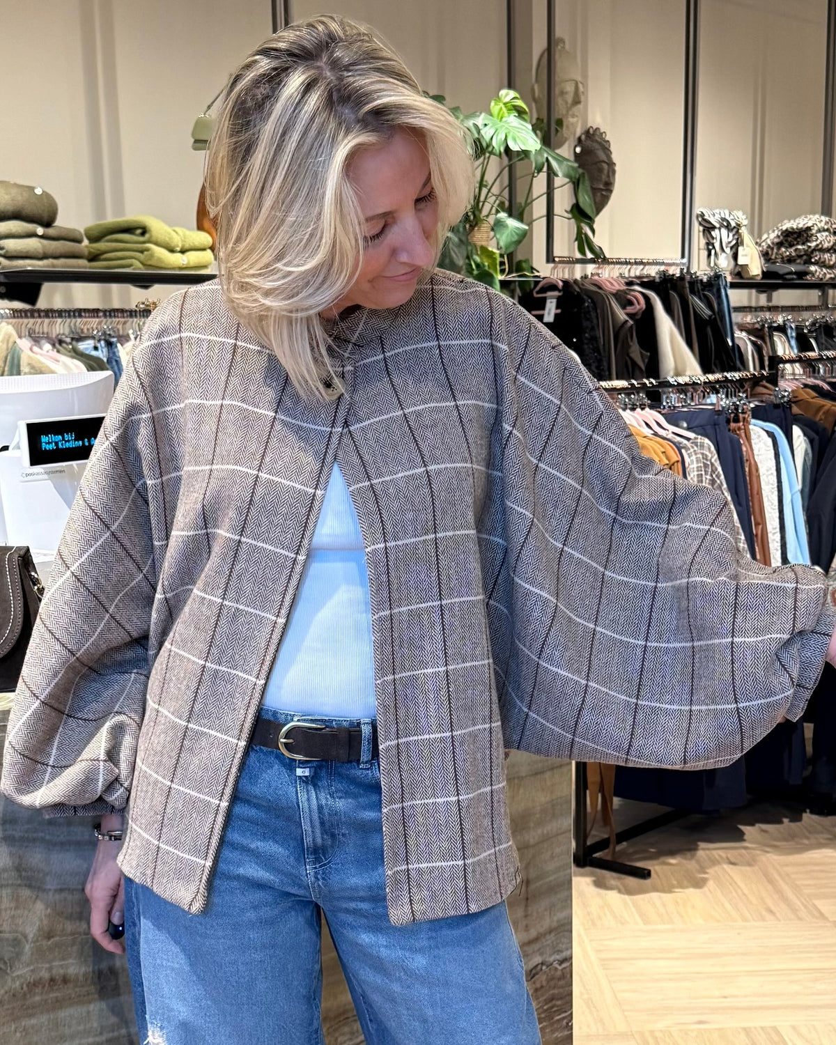 Jack Manon Bruin Beige Ruit Jack - Est Voilà