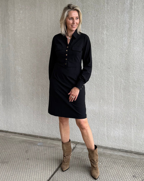 Triple Nine - Travel Jurk Melin Zwart - 51810 Jurk - Est Voilà