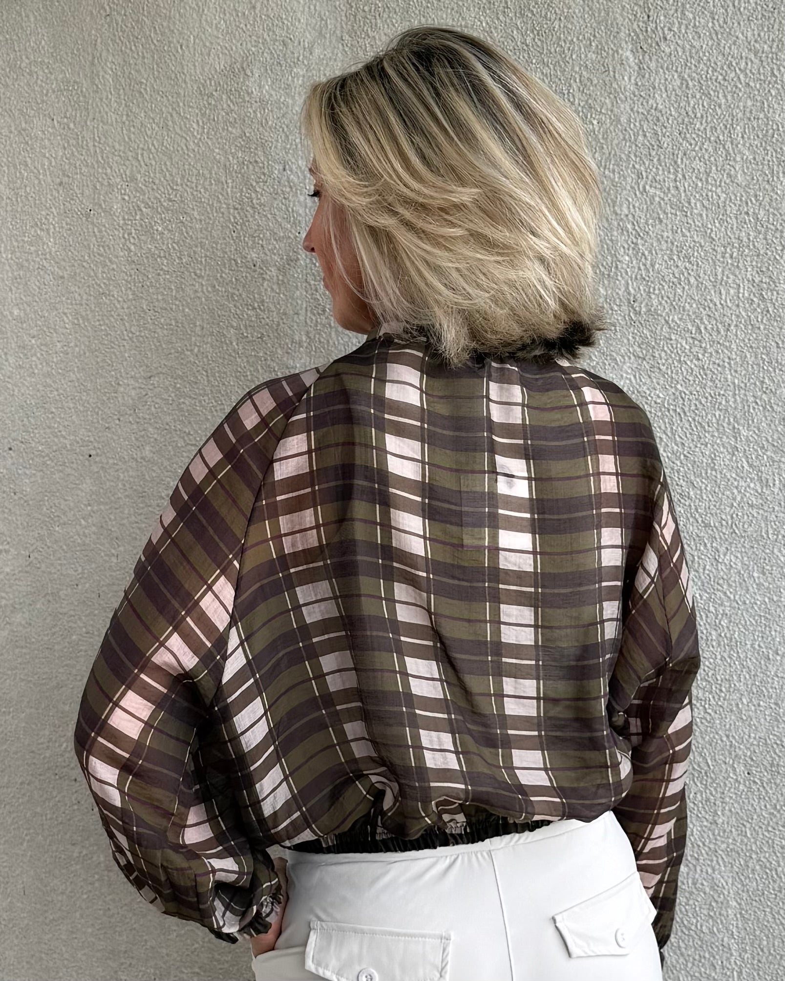 Est Voilà - Blouson Silky Ruit Groen
