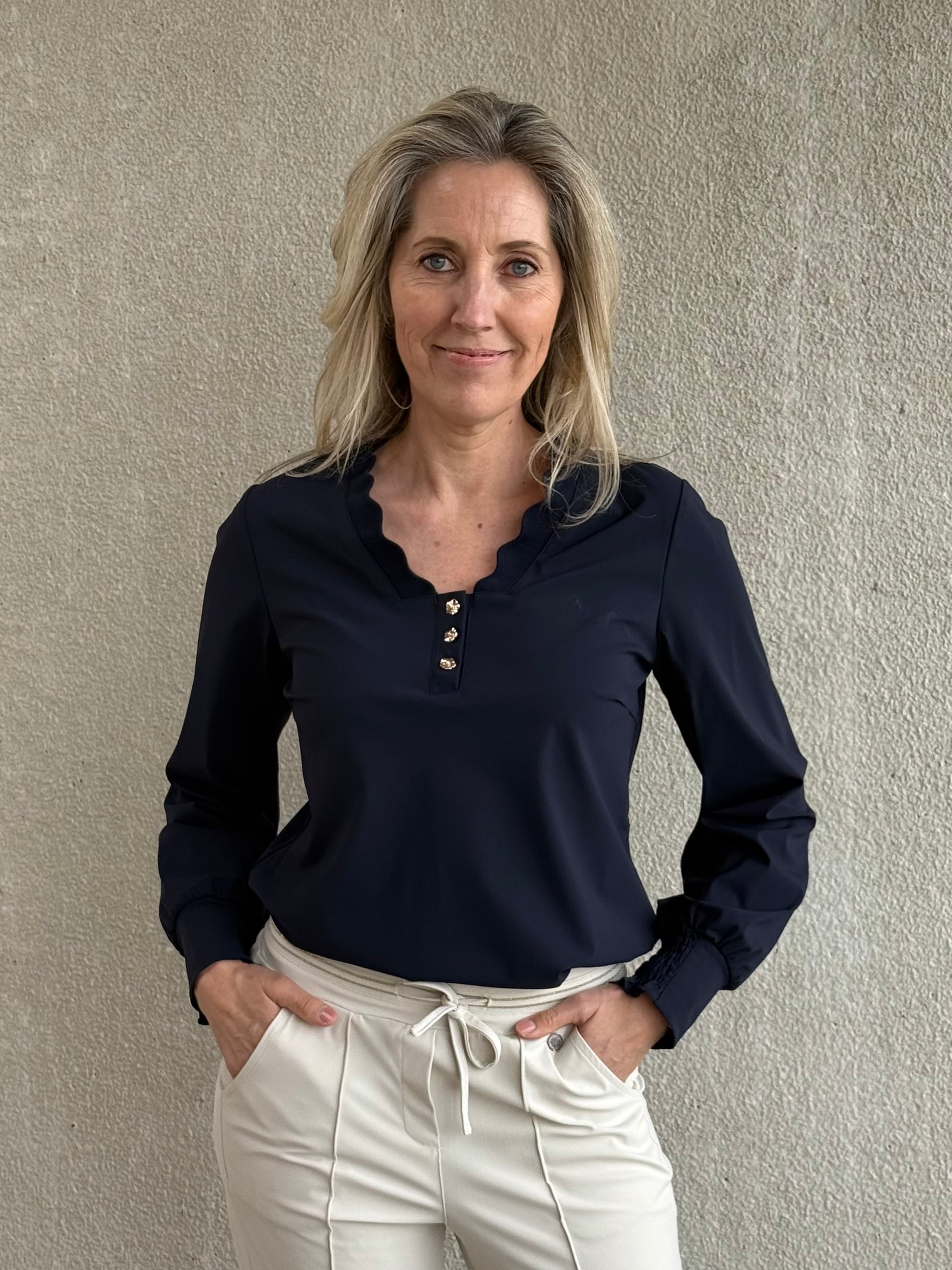 Travel Top Laura Navy - 6933 Top - Est Voilà