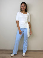 Triple Nine - Travel Top Silvi Wit - 6944 top - Est Voilà