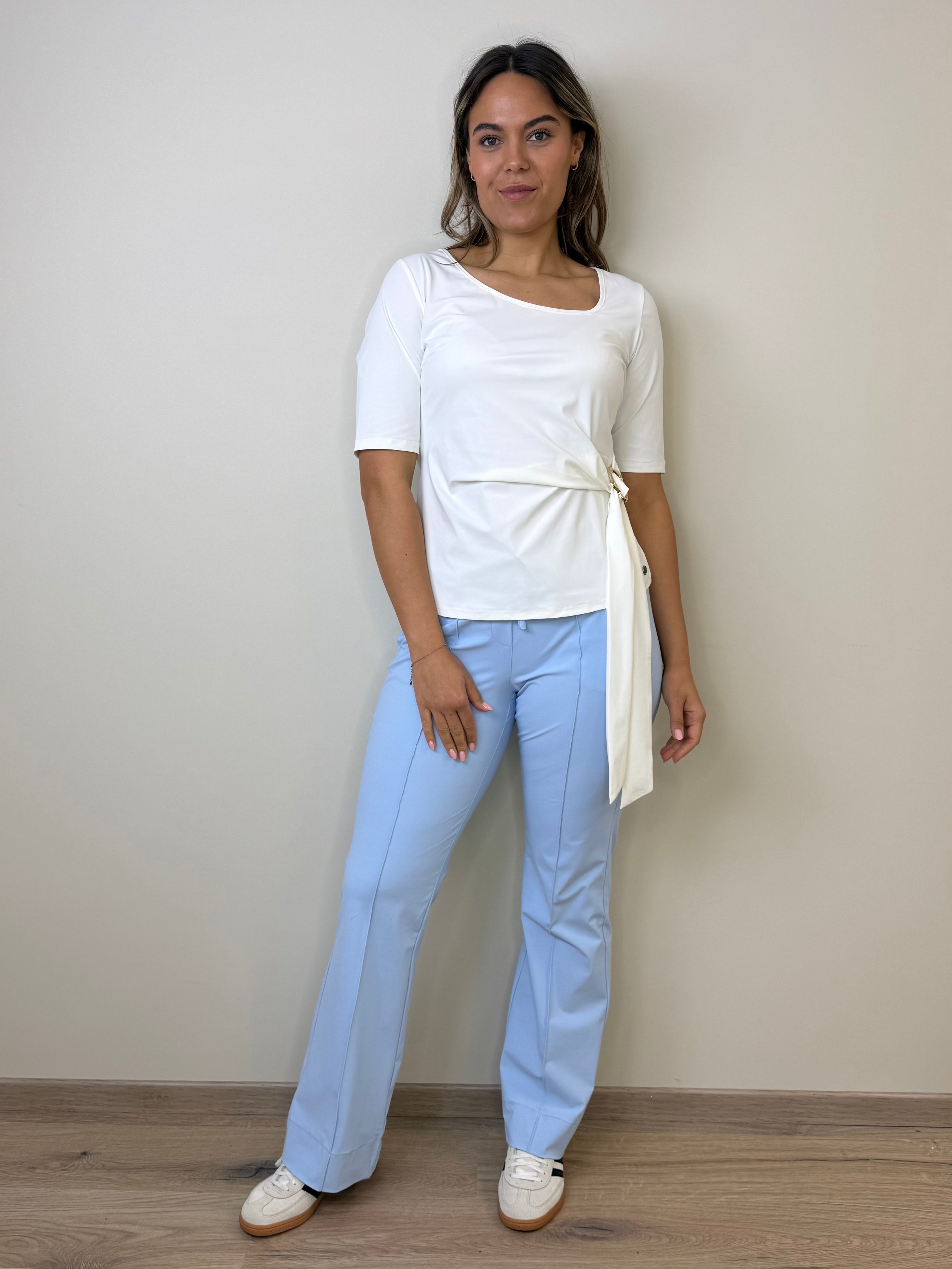 Triple Nine - Travel Top Silvi Wit - 6944 top - Est Voilà