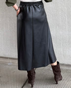 Est Voilà - Faux Leather Rok Maxime Zwart