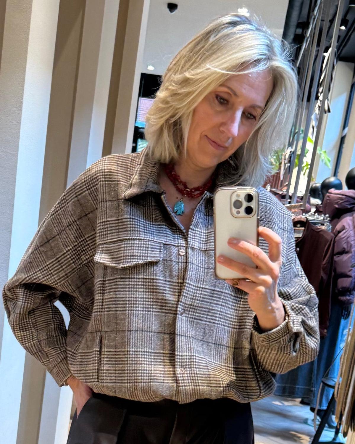 Blouson Bomber Ruit Bruin - Peet kleding