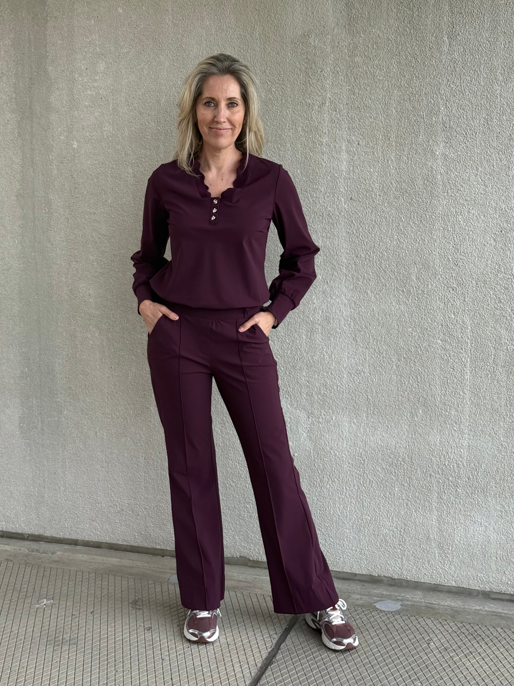 Travel Top Laura Aubergine - 6933 Top - Est Voilà