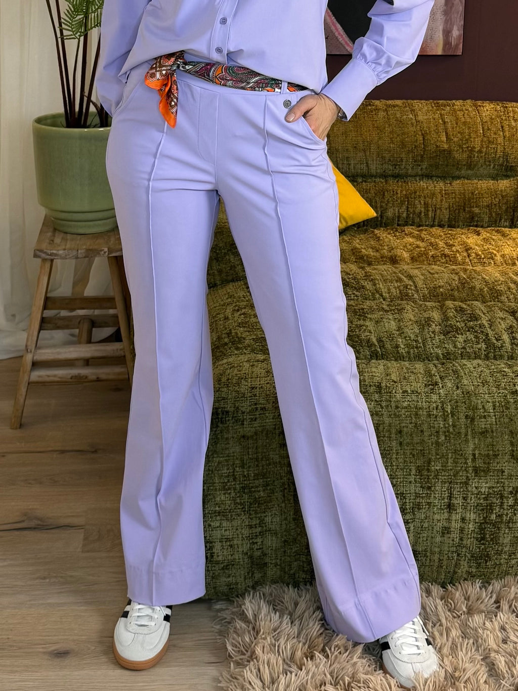 Triple Nine - Travel Broek Fleur Lila - 2301 Broek - Est Voilà