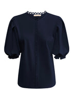 Triple Nine - Travel Blouse Juliette Navy - 5935 blouse - Est Voilà