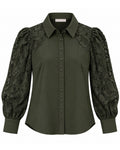 Triple Nine - Travel Blouse Milou Olijfgroen - 5954 Blouse - Est Voilà