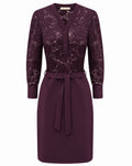 Triple Nine - Travel Jurk Lace Aubergine - 51842 Jurk - Est Voilà