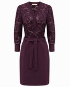 Triple Nine - Travel Jurk Lace Aubergine - 51842 Jurk - Est Voilà