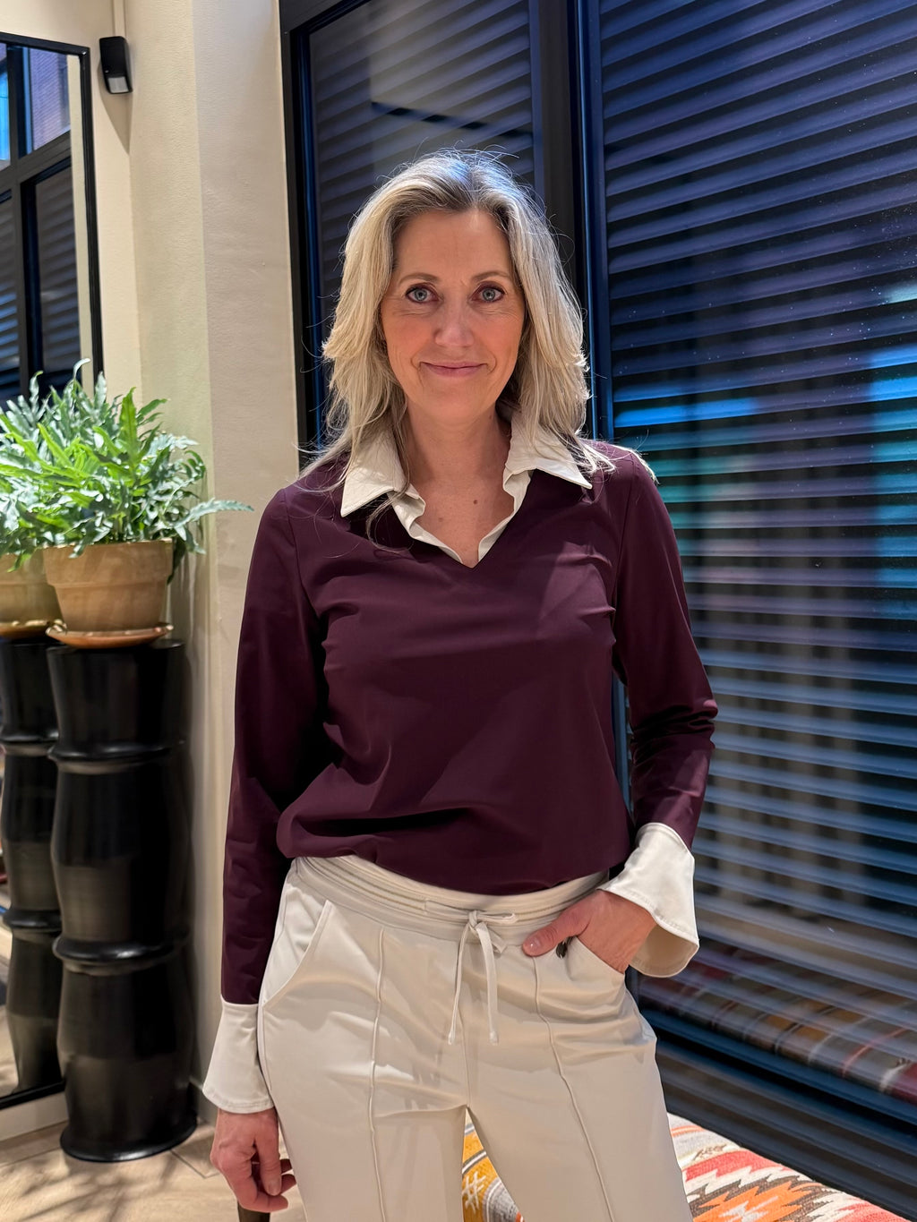 Travel Top Mandy Aubergine - 6931 Top - Est Voilà