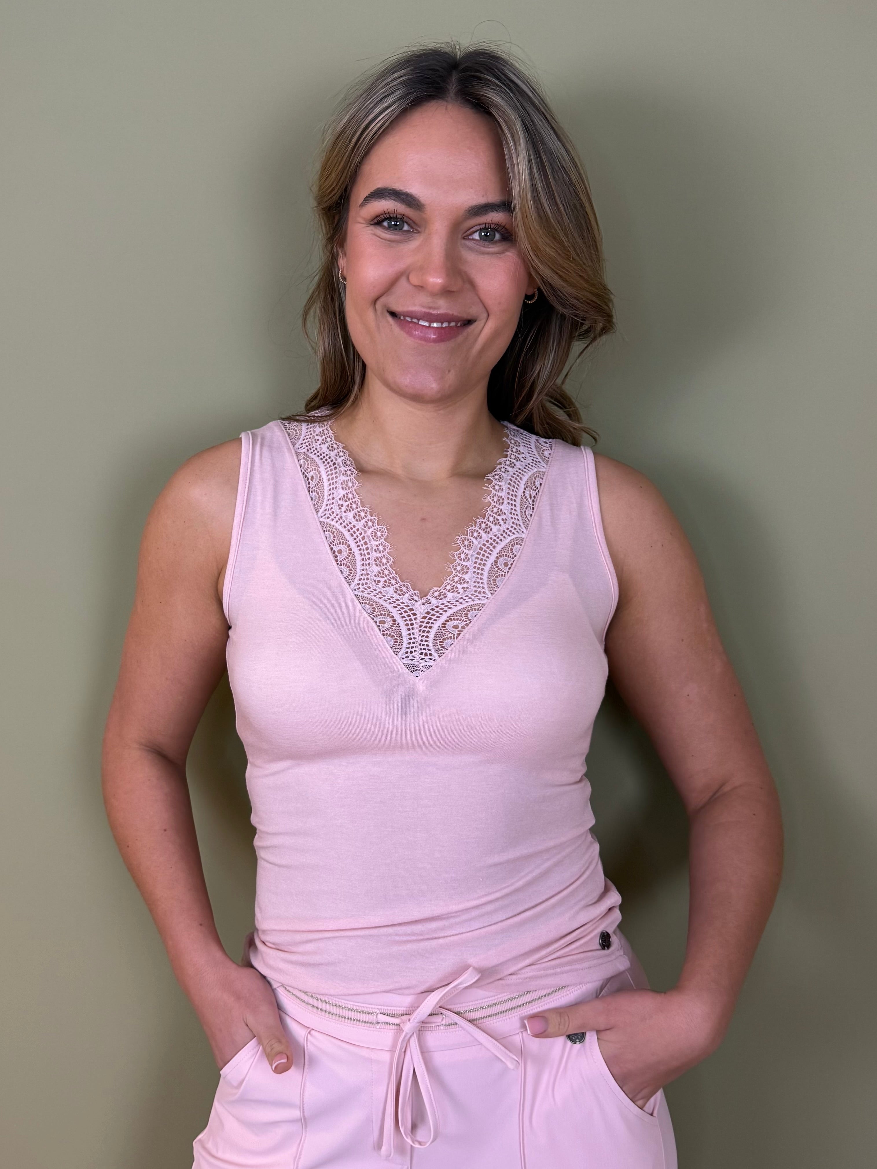 Triple Nine - Cashmere Top Sisi Poederroze - 9005 top - Est Voilà