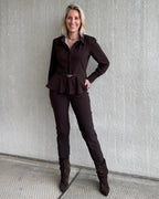 Triple Nine - Travel Blouse Simona Donkerbruin - 5950 - Peet kleding