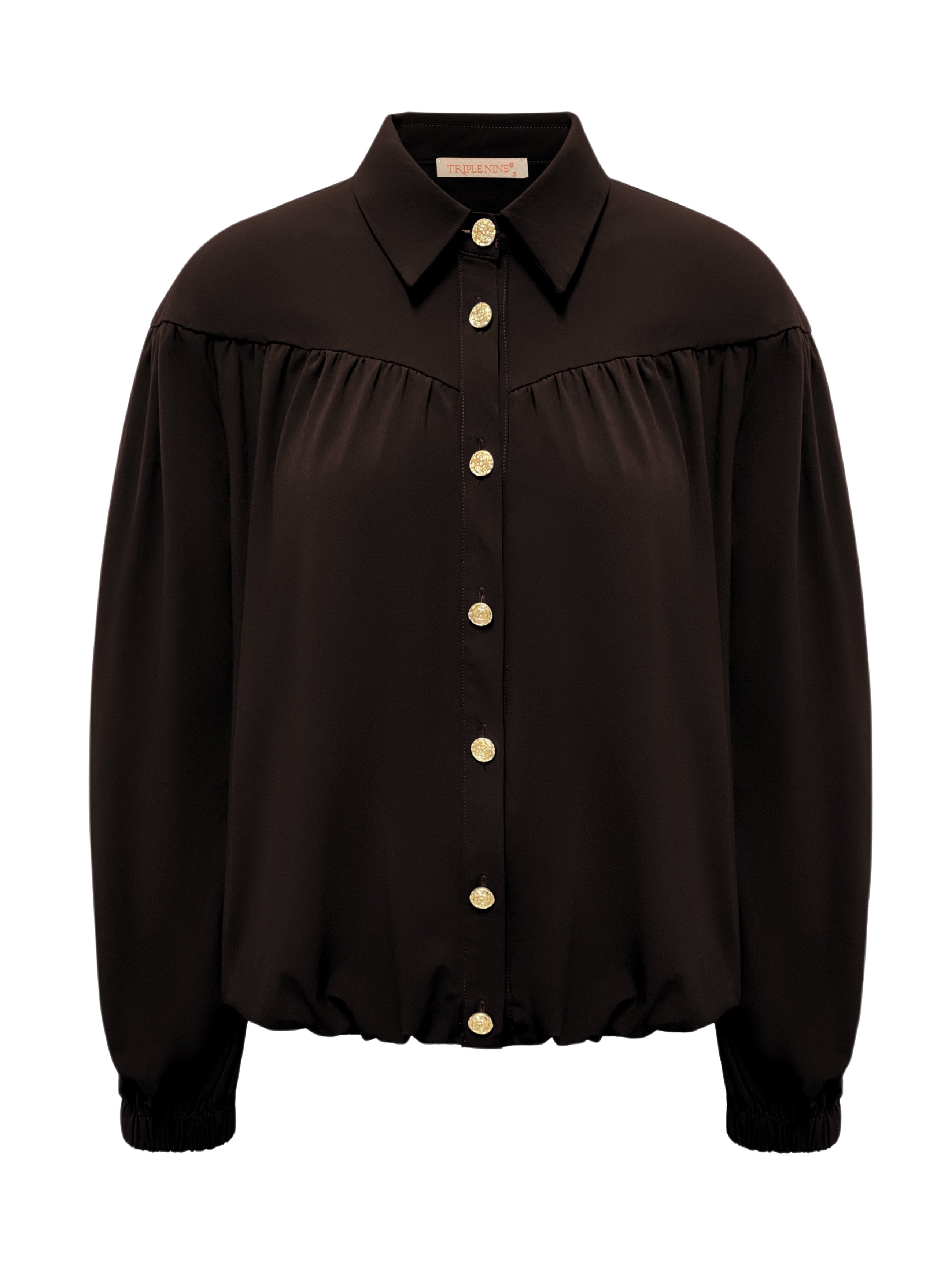 Triple Nine - Travel Blouse Sasha Donkerbruin - 5951 Blouse - Est Voilà