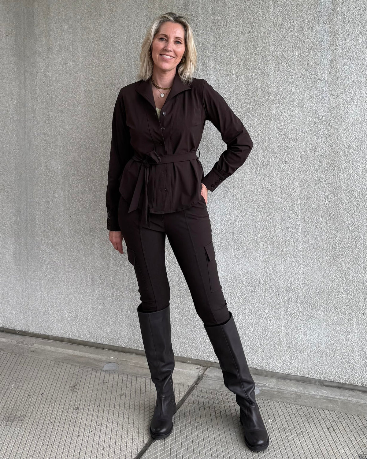 Triple Nine - Travel Broek Cargo Donkerbruin - 3001 - Peet kleding