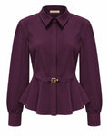 Triple Nine - Travel Blouse Simona Aubergine - 5950 Sjaals - Est Voilà