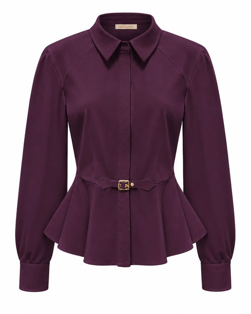 Triple Nine - Travel Blouse Simona Aubergine - 5950 Sjaals - Est Voilà
