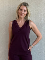 Triple Nine - Travel Top Marly Aubergine - 6913 top - Est Voilà