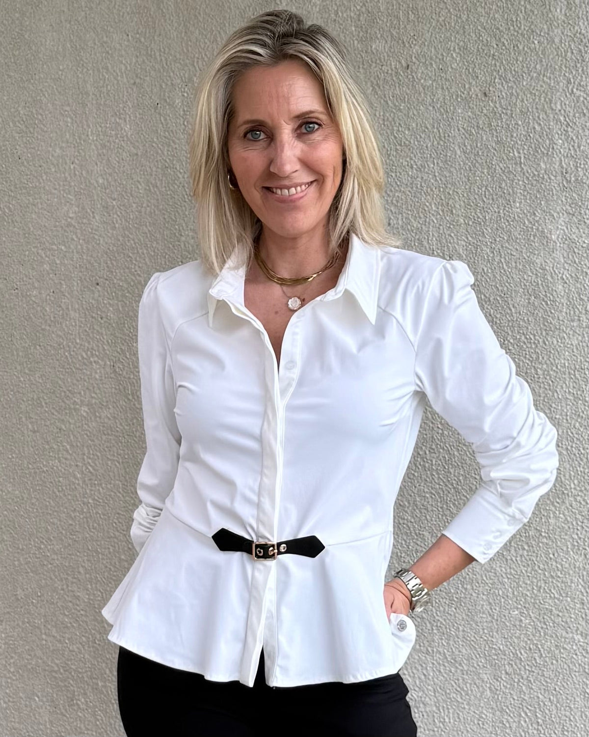 Triple Nine - Travel Blouse Simona Wit - 5950 Blouse - Est Voilà