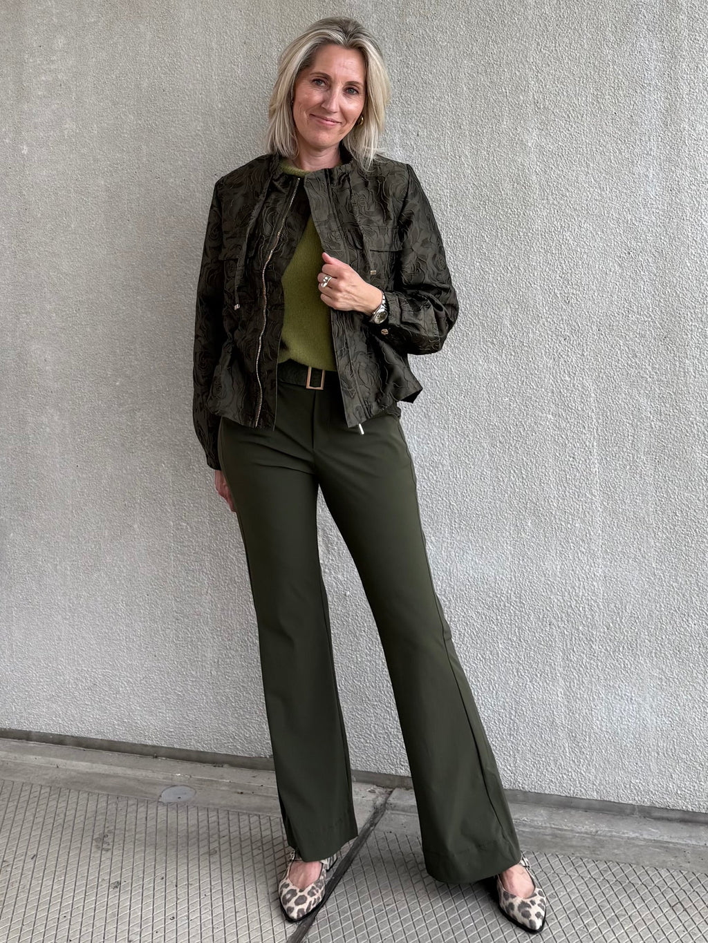 Triple Nine - Travel Broek Joy Olijfgroen - 3002 - Peet kleding