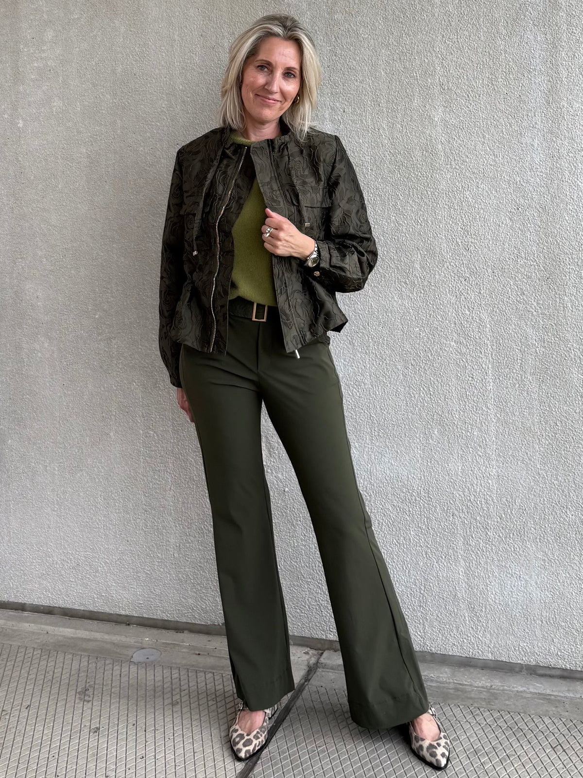Triple Nine - Travel Broek Joy Olijfgroen - 3002 - Peet kleding