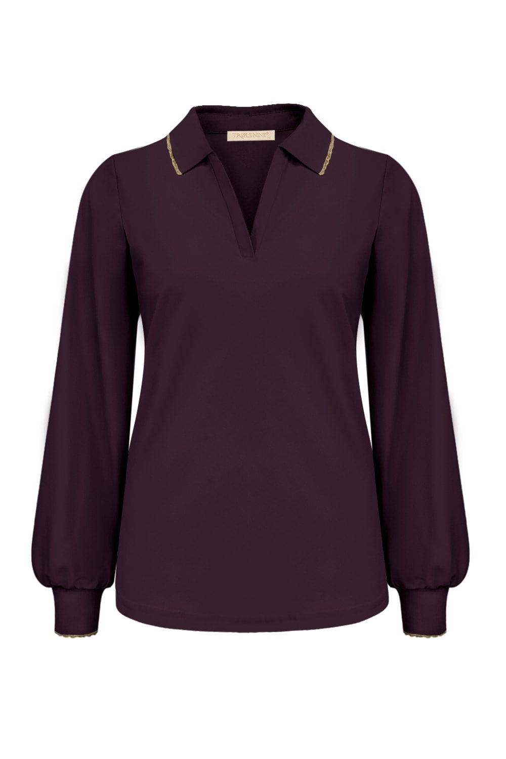 Triple Nine - Travel Top Raphaella Aubergine - 6929